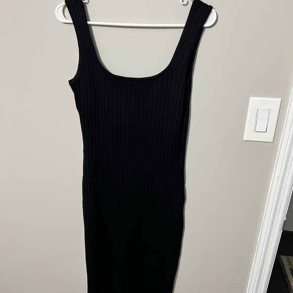 Amazon Black Two Piece Ribbed Knit Sweater Dress - Picture 4 of 4